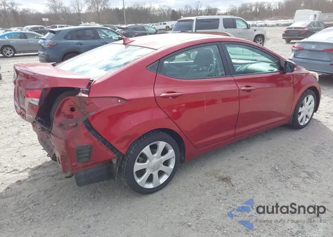 2013 Hyundai Elantra Limited from USA, damaged, VIN 5NPDH4AEXDH450355